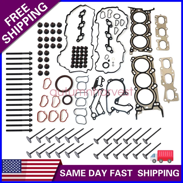 Fits Kia Santa Fe 3.3L V6 13-20 Head Gasket Set W/Bolts&Intake Exhaust Valves