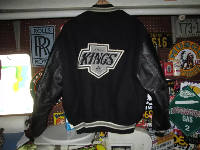 Vintage Los Angeles Kings Delong Letterman Hockey Jacket, Size 46