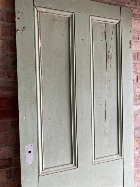 Reclaimed Antique Edwardian 4-Panel Internal Door 194.5 x 76 cm 2