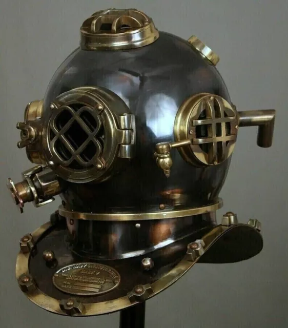 18" antiker Taucherhelm Vintage Mark V, US Navy Deep Sea Divers Helm Scuba