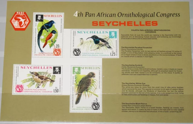 SEYCHELLES SEYCHELLEN 1976 Block 6 S/S 360a Ornithological Cong Birds Vögel MNH