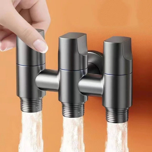 Valvola deviatore acqua resistente per connettore a scatto bagno toilette inclusa