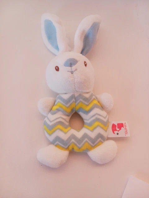 Gund Bunny Rabbit Baby Plush Rattle Toy