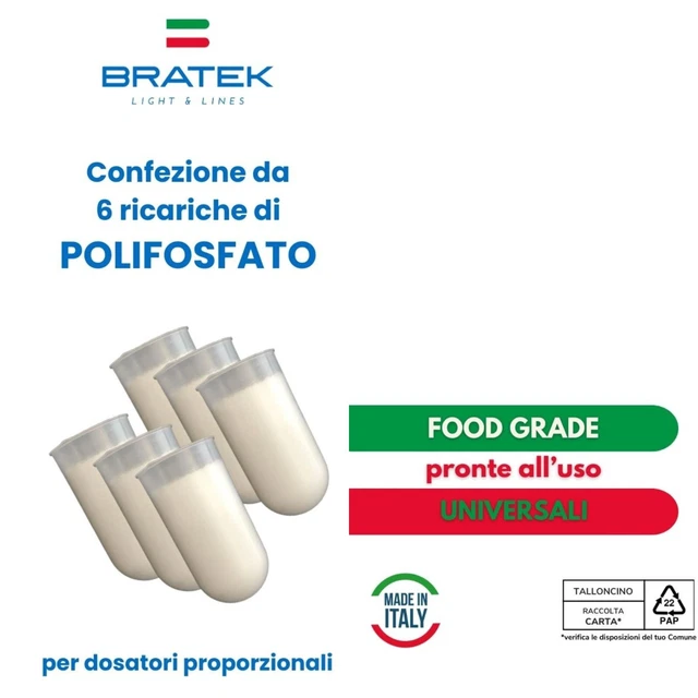 Ricariche Polifosfati Per Caldaie - 6 Cartucce Super Concentrate Anticalcare Universali - Foto 8