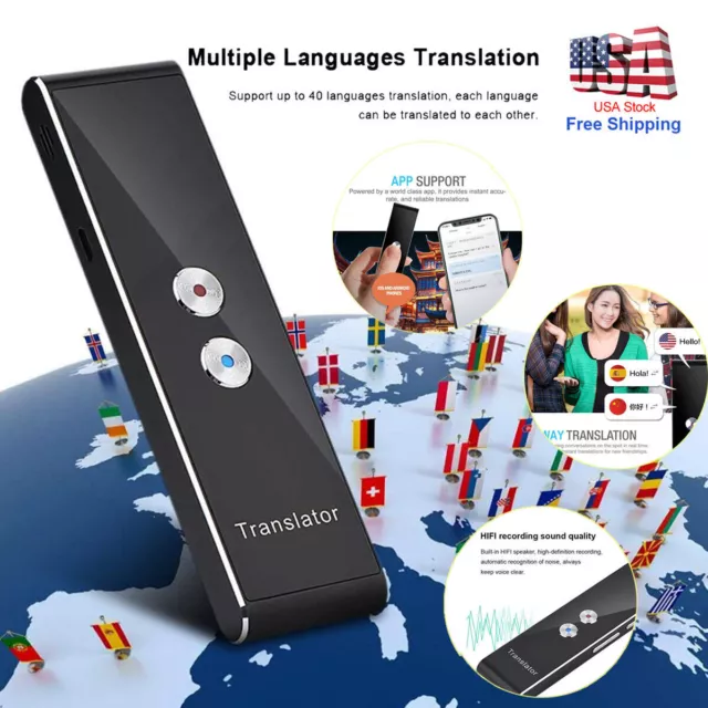 New T8 Translaty Smart Instant Real Time Voice 68 Languages Translator US