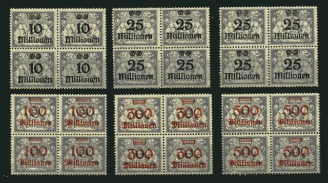 Danzig  Viererblocks mit postfrischen Marken aus 169 - 176 / 45015 # 106