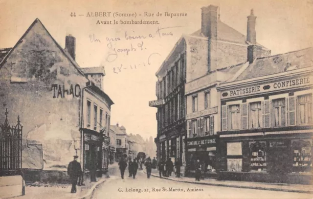 Cpa 80 Albert Rue De Bapaume