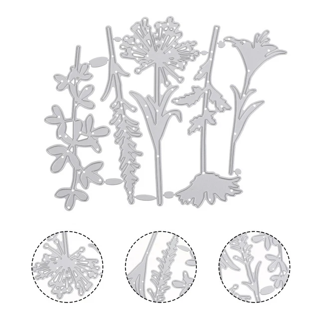 Troqueles Flor Hoja Molde Floral Decoraciones Florales Moldes Florales Decoración