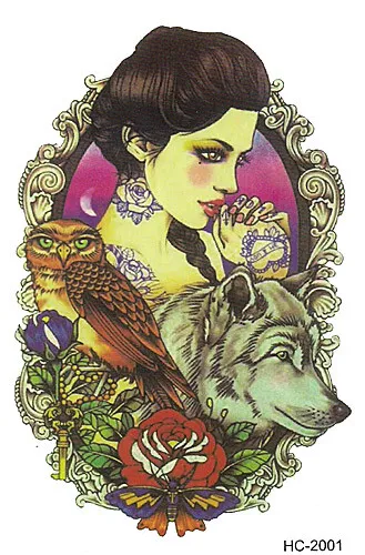 Einmal-Tattoo ` The Wolf `  Temporary Tattoo wasserdicht 170*120mm Neu