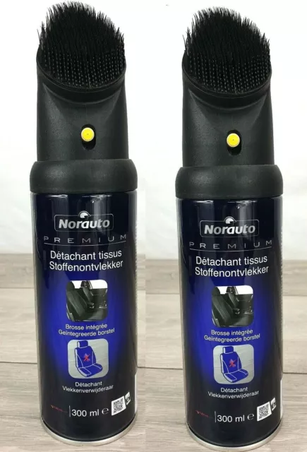 2 X Norauto 330ml Premium Upholstery Textile Carpet Seat Cleaner Stains Interior