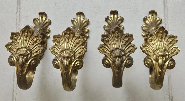 2 Embrasses De Rideaux Anciennes – XIXe Siècle – Doré