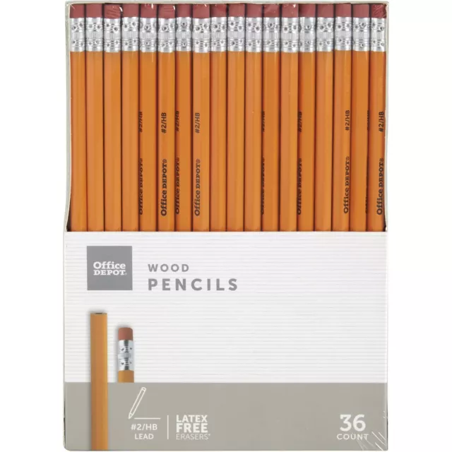 Office Depot� Brand Basic Wood Pencils, #2 Medium Soft Lead, Pack Of 36