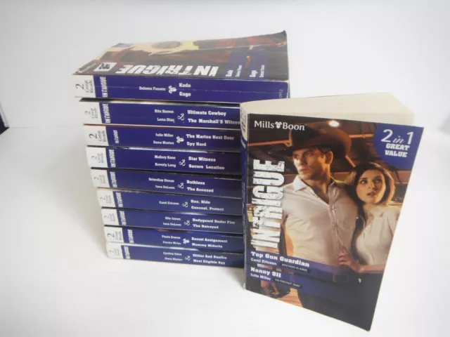 Mills and Boon x 10 Bulk Nanny Cowboy Marine Secret Bodyguard Intrigue 2 in 1