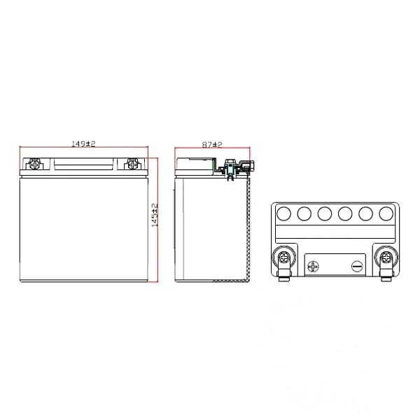 JMT VTB-8 Maintenance Free Lithium ion V-Twin Battery | Ref: VTB-8 2