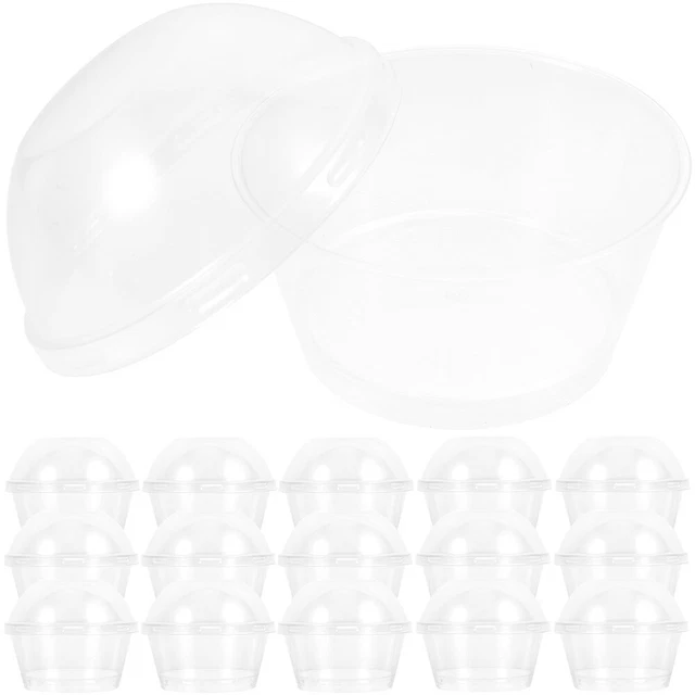 25 pezzi tazze dessert con coperchi tiratore dessert tazze di budino ta