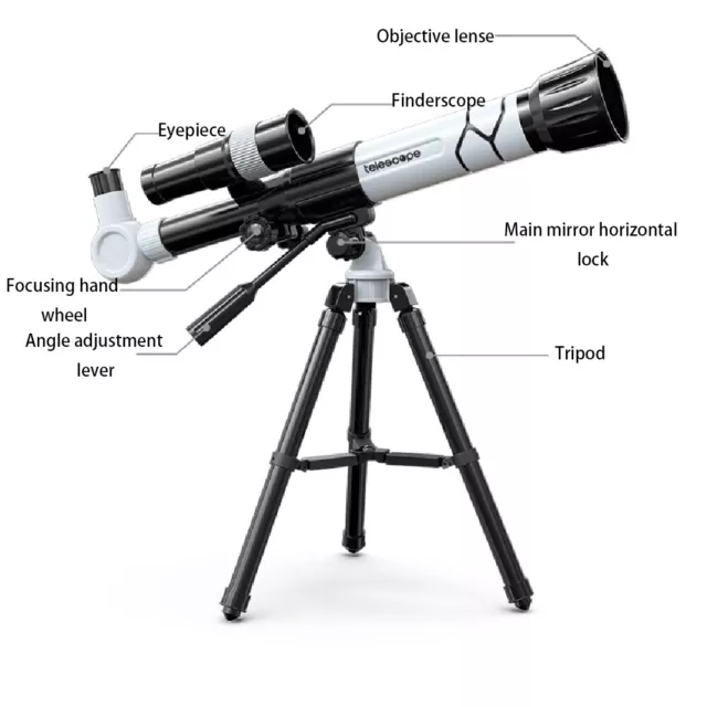 Telescopio astronómico profesional HD con oculares monocular (blanco)