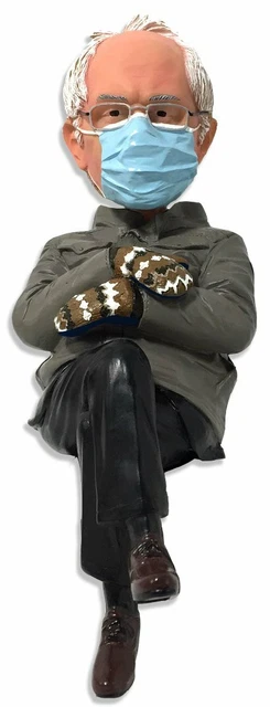 Bernie Sanders Mantle Mate Inauguration Day Mittens Bobblehead