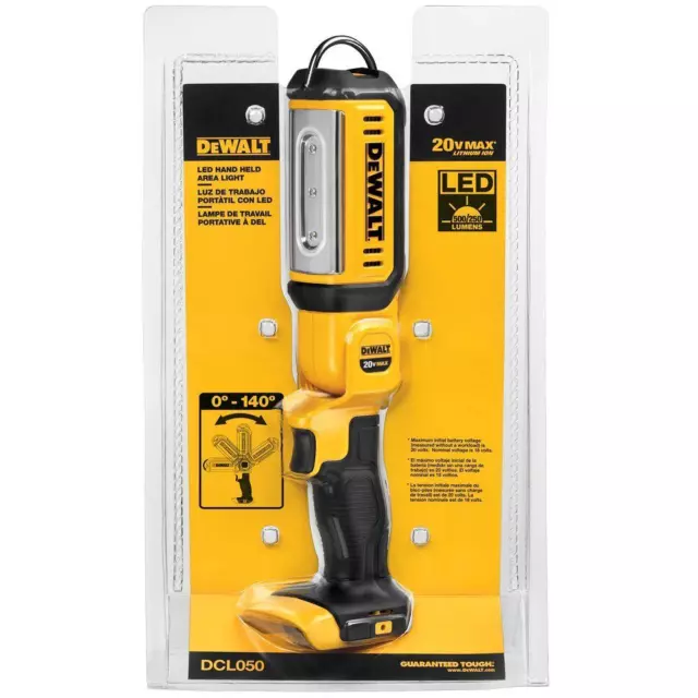 DEWALT DCL050-XJ 18V Batería de Ión Litio Lámpara 500 Lumen Foco LED Solo