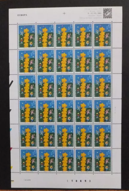 Postfrische Briefmarken aus Belgien, 2000, M.Nr. 2973, Bogen                 13)