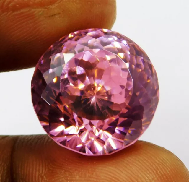 54.95 Ct Cambodian Natural Huge Pink Color Zircon Round Cut Loose Gemstone