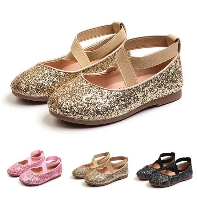 Paillettes neonato bambini bambine scarpe principessa bling scarpe da ballo festa
