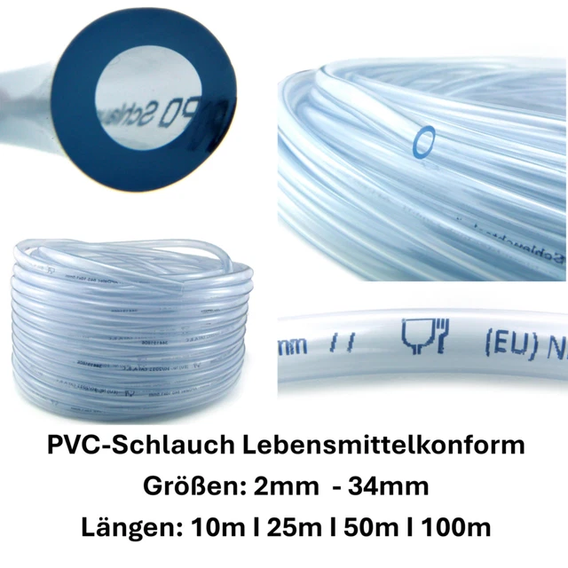 Wasserschlauch PVC 5m - 19/24mm Für Aquarium, Luft & Benzin