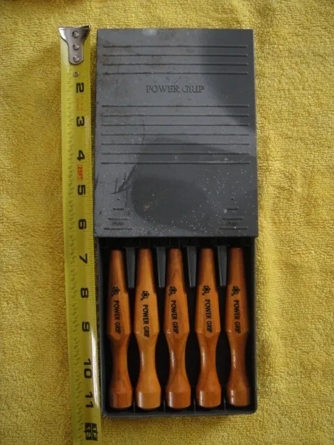 Juego de 5 piezas de herramientas de talla con agarre eléctrico Mikisyo con estuche deslizante hecho en Japón