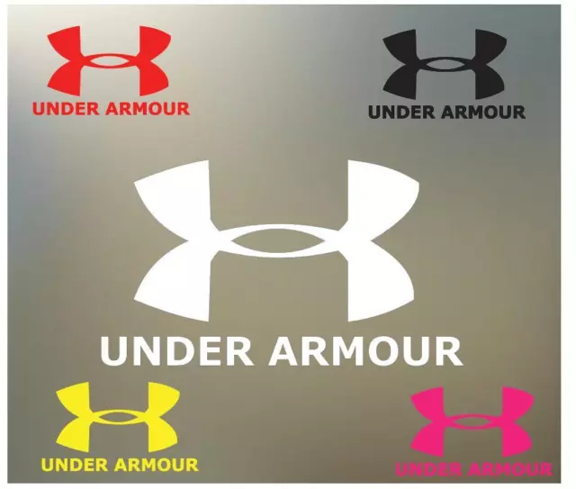 6) 1 UNDER armour logo sport coach football golf decal vinyl