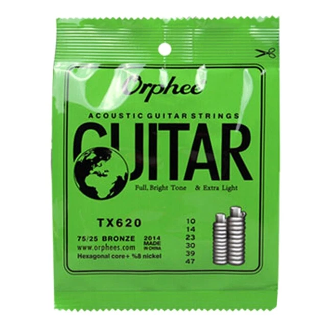 Orphee Strings Acoustic Guitar TX Series Phosphor Bronze Hexagonal Carbon Steel