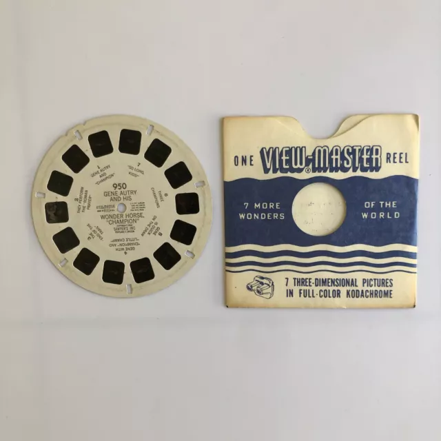 1950 Vintage Sawyer's View-Master GENE AUTRY & HIS WONDER HORSE CHAMPION # 950