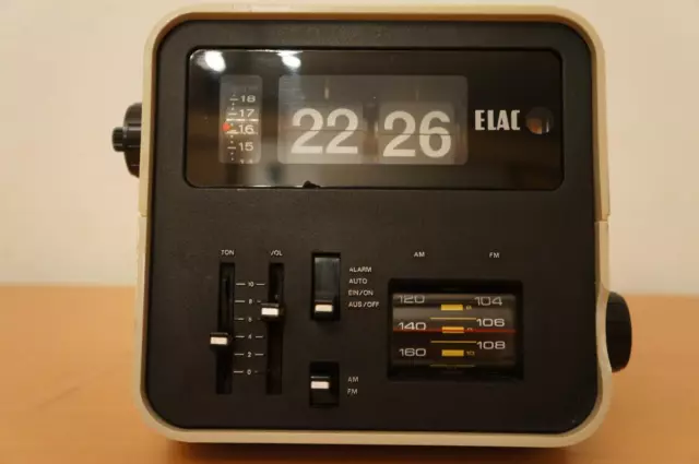 ELAC RD100 - Vintage Klappzahlen Radiowecker ( Bj.1972–1978 )