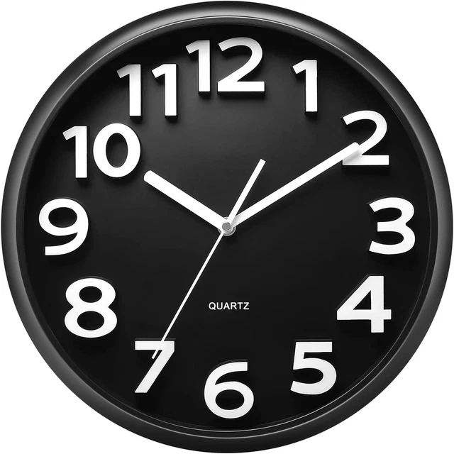 Grande Orologio Da Parete Di 33 Cm, Orologi Quarzo Silenziosi Decorativi, in Sti