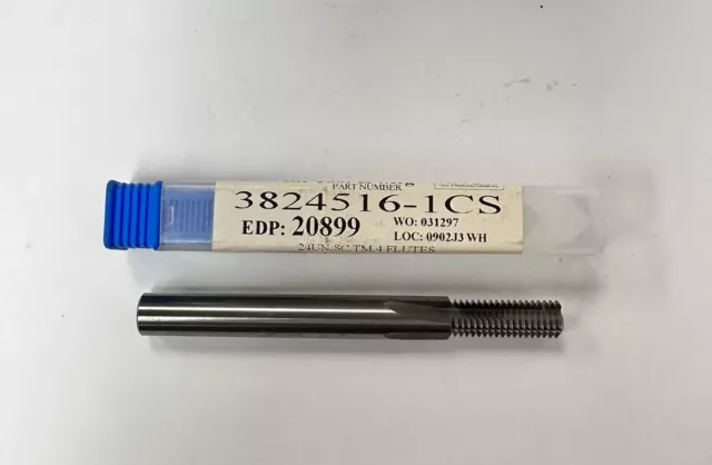 Advent Tool Solid Carbide Thread Mill 4 Flute 24UN, 3824516-1CS NEW