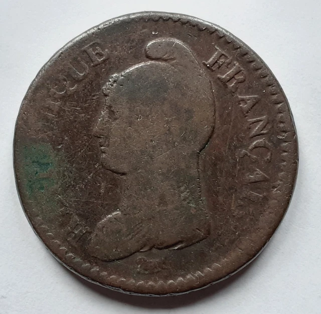 Monnaie Ancienne – 1 Décime Dupré An 5 – Orléans – Cuivre – 1795-1900