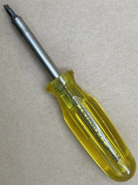 Vintage STANLEY 4 in 1 Flip Driver No. 66-401 Phillips Flat USA Free Ship BIN