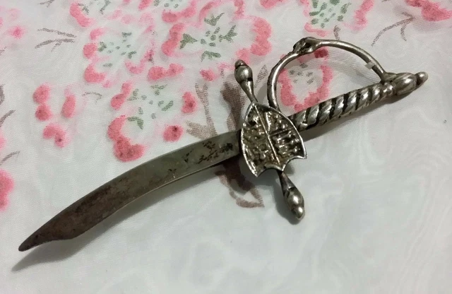 Broche Ancienne poinçon Argent Alsace épée Collection Art nouveau 1900's