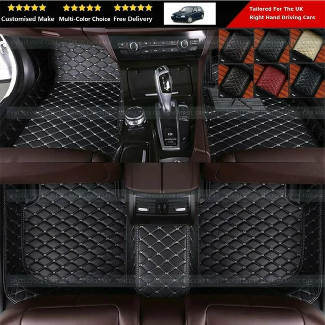 Tailored Fit Custom PU Leather Car Floor Mat Sets for Golf MK4 MK5 MK6 MK7