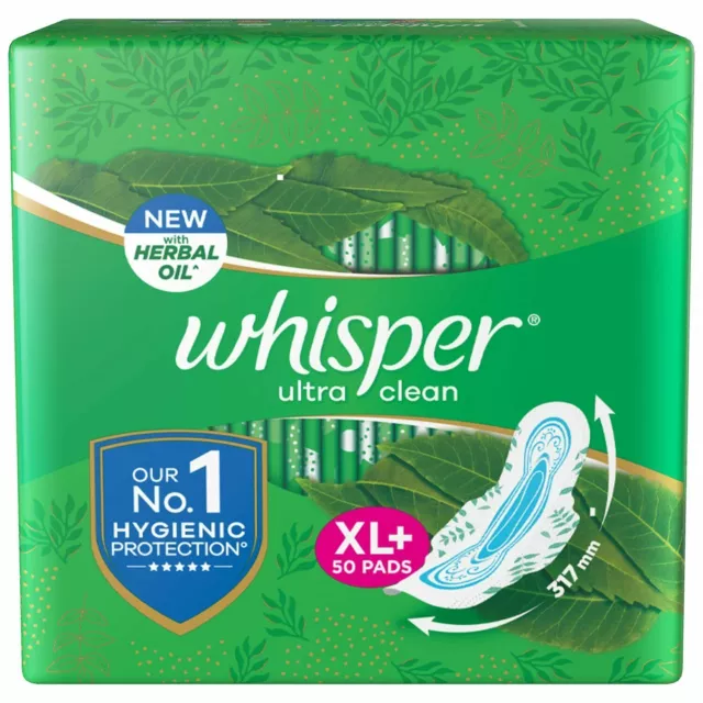 Serviettes hygiéniques Whisper Ultra Clean XL+ Wings - 50 serviettes |...