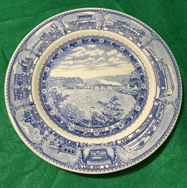 Shenango Baltimore & Ohio Railroad Dinner Plate  10 1/2 diameter  Harpers Ferry