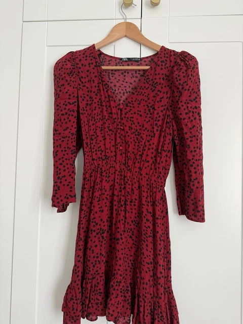 knee length dresses for ladies Abi Dress Chiffon Midi Dress in Layla Dot Red