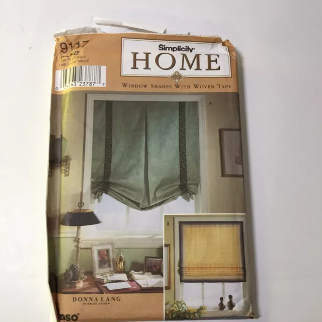 Simplicity 9117 Window Shades with Woven Tape