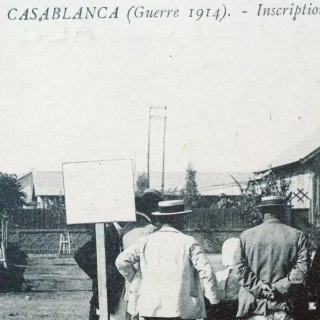 Maroc Casablanca Guerre 1914 Mobilisés Armée Carte Postale Cachet Militaire