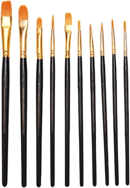 Voarge Set di 10 Pennelli Acrilici per Pittura Artistica Pennelli da Pittura