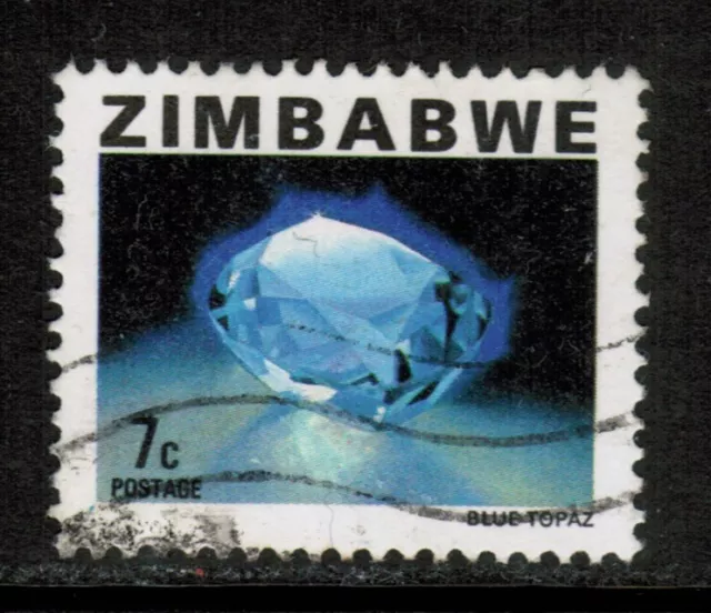 Zimbabwe Rhodesia 1980-83 SG580 7c Gemstones - Blue Topaz Used