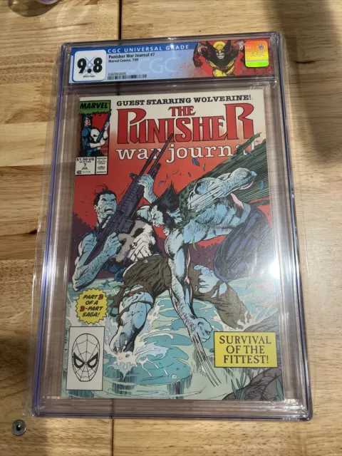 The Punisher War Journal #7 1989 First Team-Up w/ Wolverine CGC 9.8 GRADED