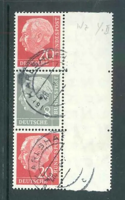BRD / Bund Heuss Zusammendruck S52 YII gestempelt - Mi. 190,-