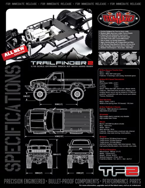 RC4WD Z-K0049 Trail Finder 2 Truck Kit W-Mojave II Bodywork Set 3