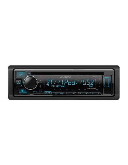 Kenwood KDC-BT34 CD/AM/FM/USB/AUX 1-Din Car Audio Receiver w/ Bluetooth