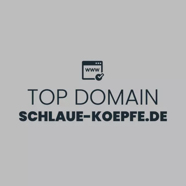 Top-Domain SCHLAUE-KOEPFE.DE - Ideal für die Branchen Wissen & Bildung