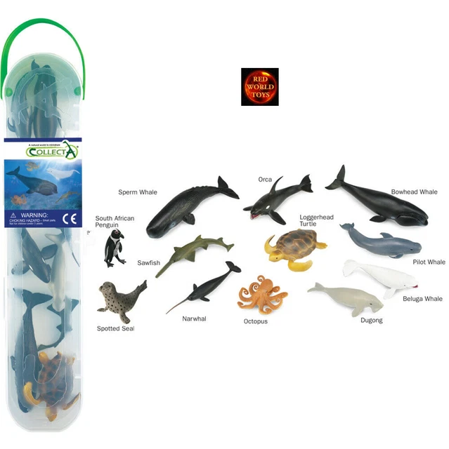 CollectA Sea Life Humpback Whale Toy Figure - Authentic Hand Painted Model